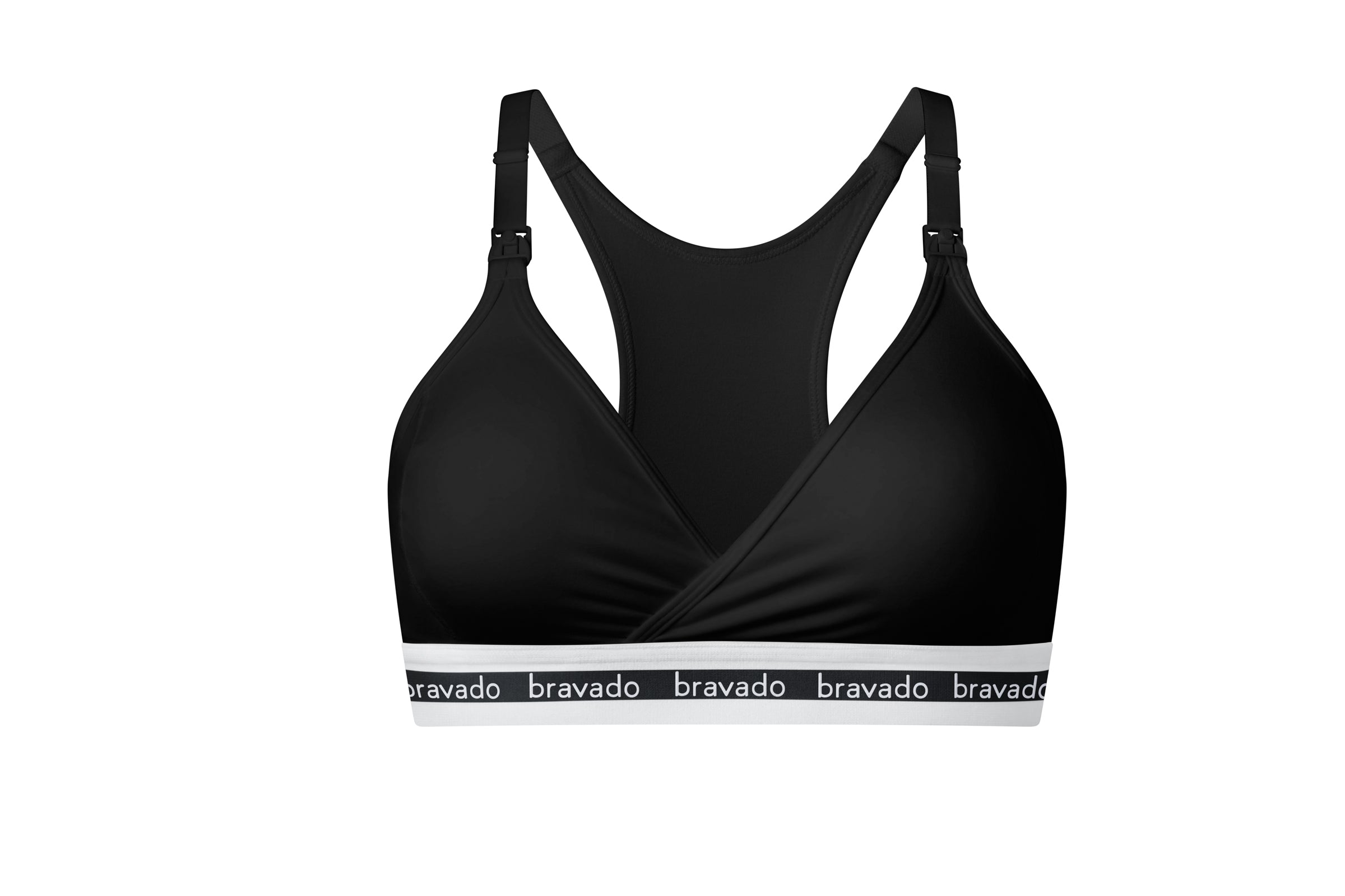 BRAVADO! DESIGNS Women's Original Sleep Nursing Bra, Full Cup Maternity Bra  for Breastfeeding, Black, Small