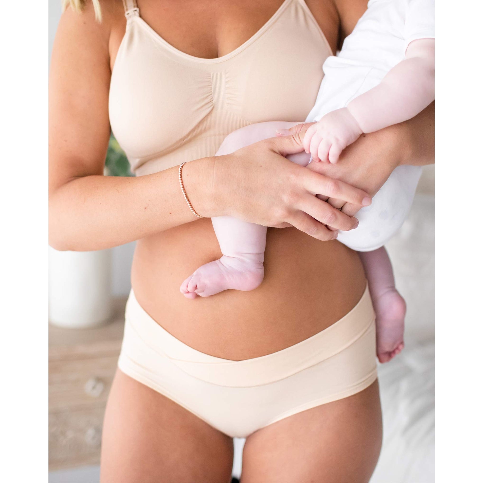 Kindred Bravely - Under-the-Bump Bikini Underwear Neutrals  (5-Pack)Maternity/Postpartum