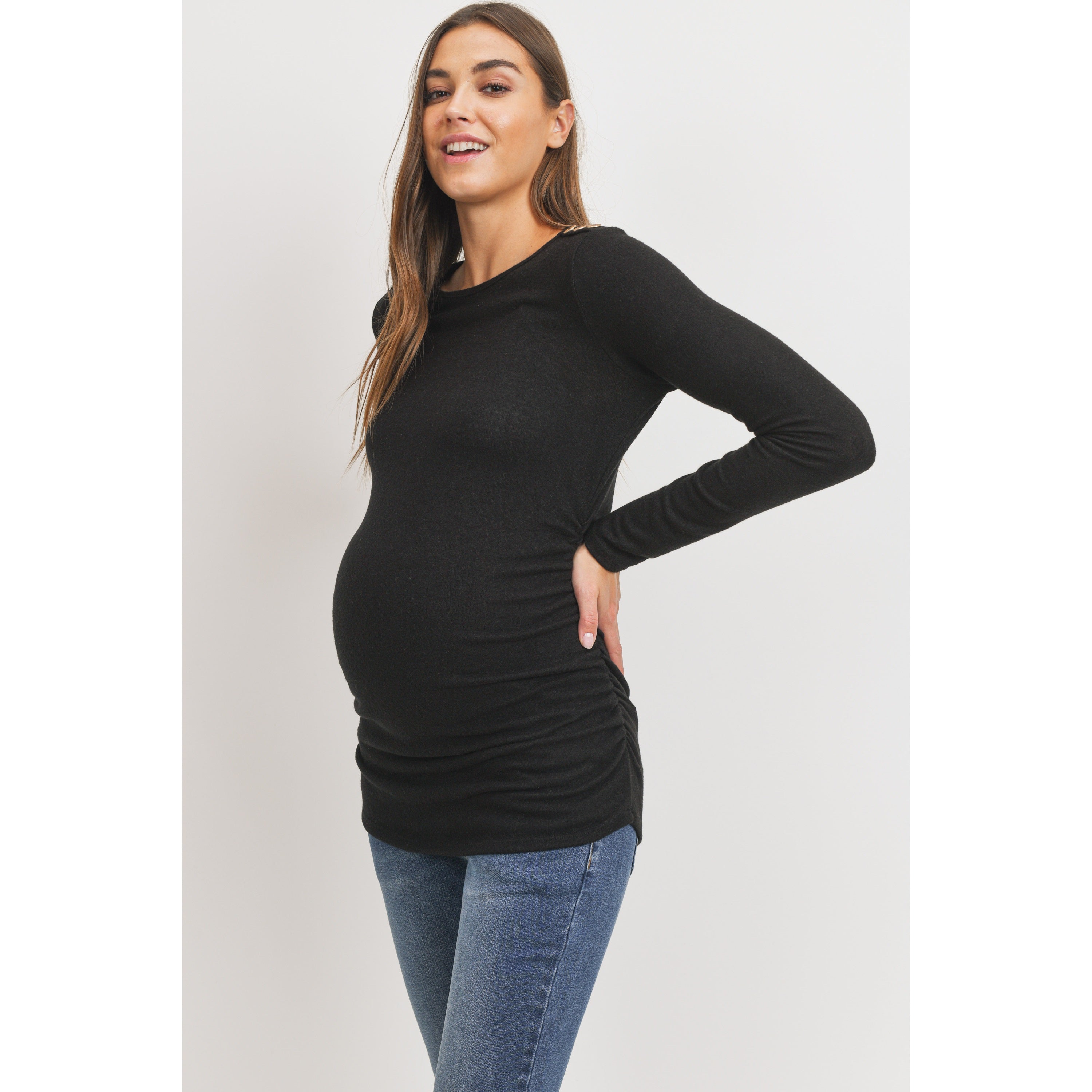 Molly Maternity Sweater - Black